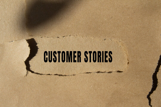 Customer stories text concept photo