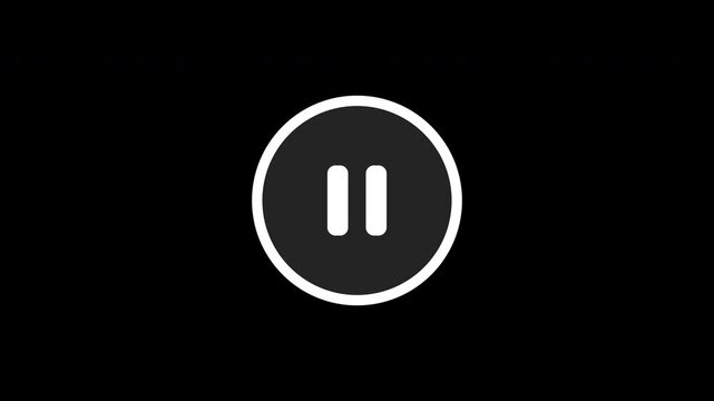 Interactive Pause Media Button Cursor Click Transition Animatio Transparent Background Alpha Channel