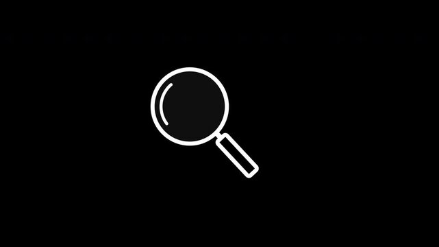 Magnifying Glass Search Trajectory Dynamic Lens Gleam Seamless Transparent Background Alpha Channel