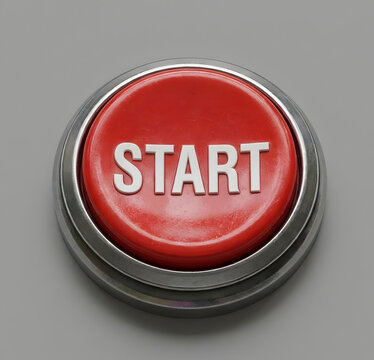 Red Start Button With Silver Rim