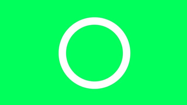 White Circular Loading Spinner Progress Animation on Green Background