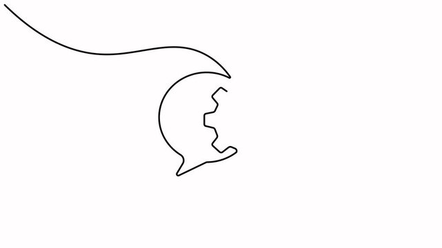 Line gear chat bubble animation showing technical communication in motion graphics video