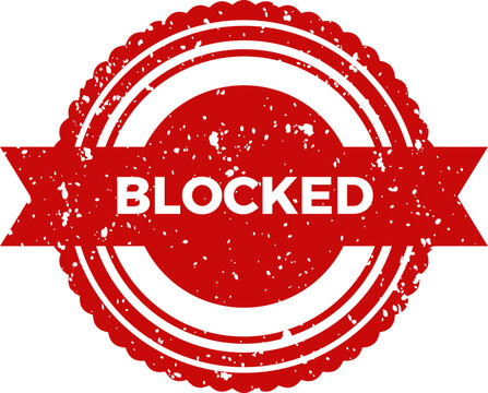 Red grunge rubber stamp with the blocked text concept isolated on a clean white background