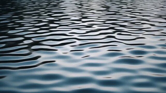 風が水面に作るさざ波の帯 シームレスループ動画背景 16:9 4K