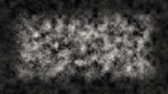 Monochrome Smoke Cloud, Black and White Dust Texture, Dense Atmospheric Particles, Dark Grunge Surface, Cinematic Video Background