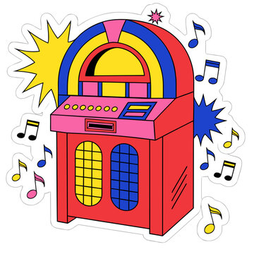 Classic Jukebox Pop Art Sticker