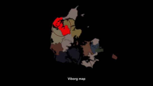 Denmark_Viborg_map_with_title_and_locator Video Footage Animated Motion for professional design projects presentations digital media and commercial vi
