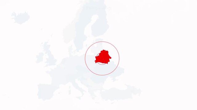 Europe_Belarus_location_in_circular_map_blue 4 Video Footage Animated Motion for professional design projects presentations digital media and commerci