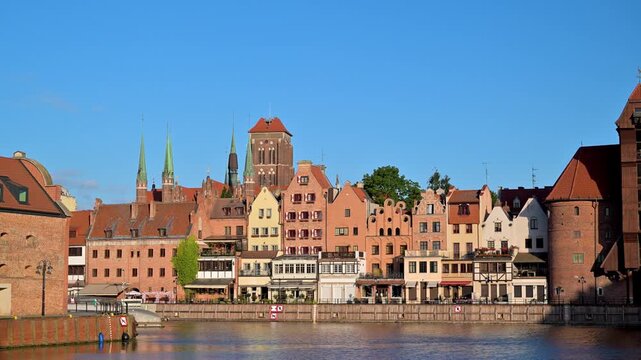 Historic old town center of Gdansk, Poland
