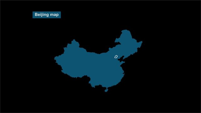 China_Beijing_regional_map_highlight Video Footage Animated Motion for professional design projects presentations digital media and commercial visual 