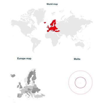 Europe_Malta_map_with_locator_and_label Video Footage Animated Motion for professional design projects presentations digital media and commercial visu