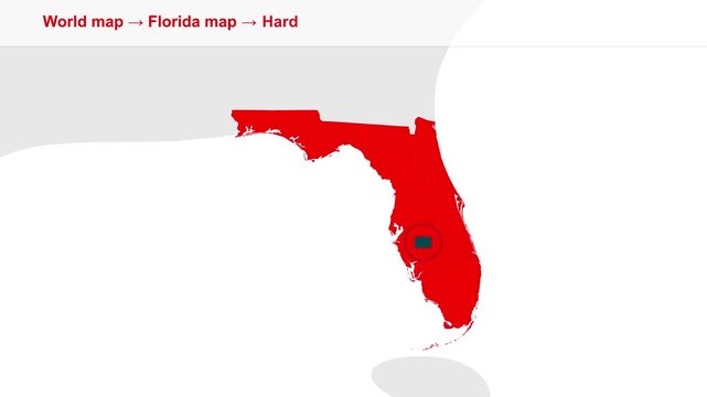 Florida_Hardee_outline_map_with_location_marker Video Footage Animated Motion for professional design projects presentations digital media and commerc