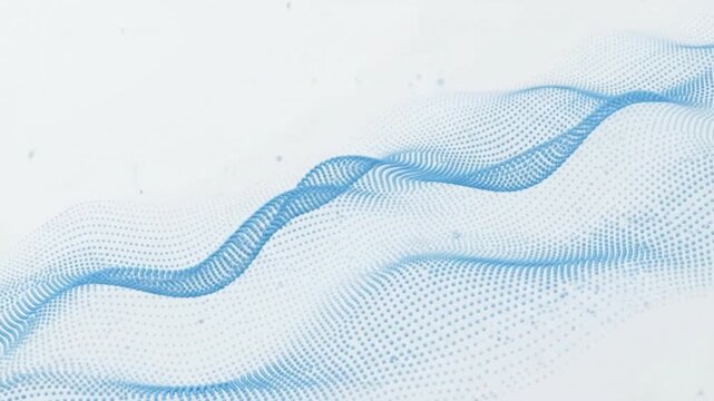Abstract blue wave motion flowing smoothly with soft light and ethereal glow creating a serene atmosphere