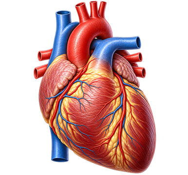 Realistic Human Heart Anatomy Isolated
