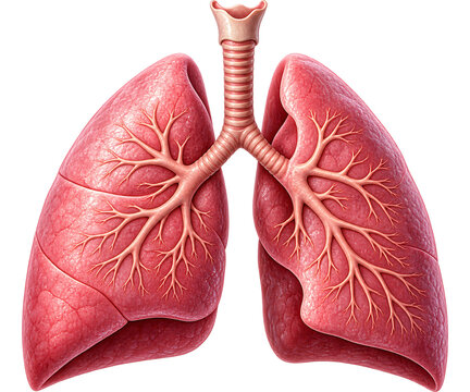 Realistic Human Lungs Anatomy Isolated
