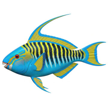 Colorful zebra fish swimming in water