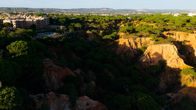 The Algarve Portugal Falesia beach beautiful sandy praia near Vilamoura and Albufeira 