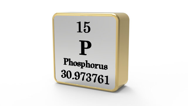 Phosphorus Periodic Table Element Block on Transparent Background PNG
