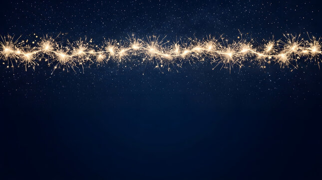 Spectacular golden fireworks illuminating the night sky marking the joyous arrival of the new year with vibrant celebrations and festive cheer for