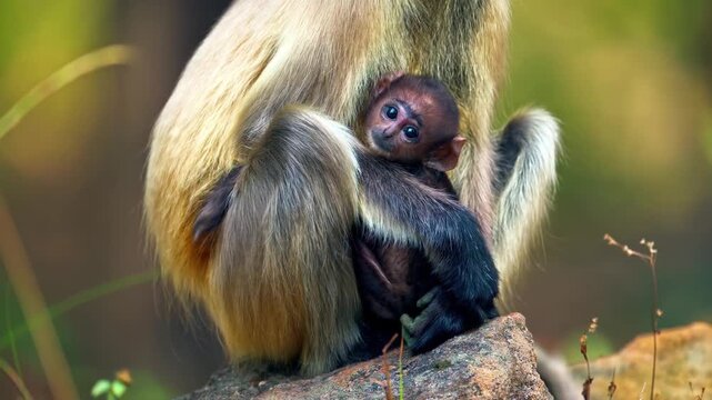 Monkey with mom 