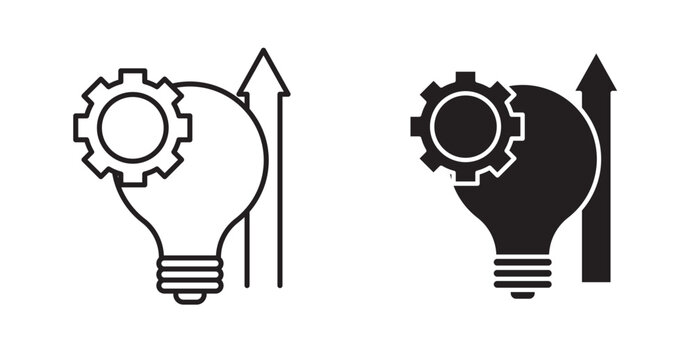 evolution icon in black stroke and fill
