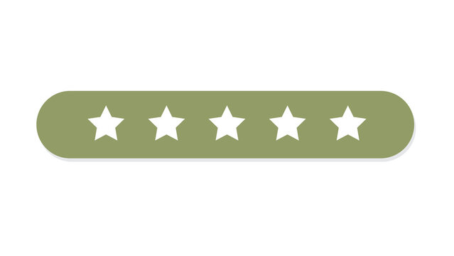 Five star rating input field in horizontal bar with customer satisfaction five stars web design user experience white background rating system feedback form feedback evaluation interface
