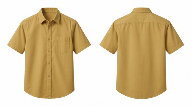 Yellow Short Sleeve Button Up Shirt 2k 20260920232837 captured with authentic detail and natural daylight composition