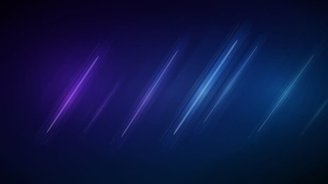 Abstract Purple Blue Neon Light Streaks on Dark Futuristic Background