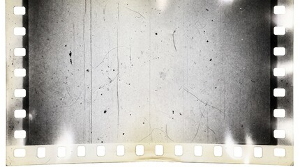 Obraz premium Old film texture with scratches, noise and light leaks. Realistic transparent overlay film texture in black-white, dust and grain. Distressed retro movie or photo negative effect of cinema nostalgia