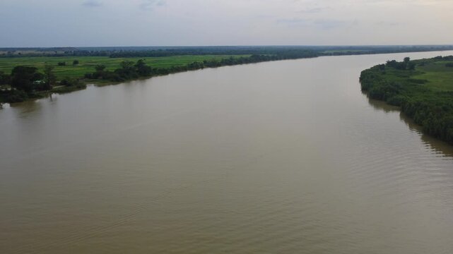 GAMBIA - 12.19.2025 - Great aerial footage moving up the Gambia River.