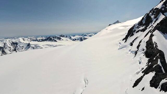 ALASKA - 9.3.2026 - Great aerial footage moving over Alaska's Mount Gannett.