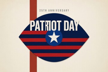 Fototapeta premium Patriot day 25th anniversary football design