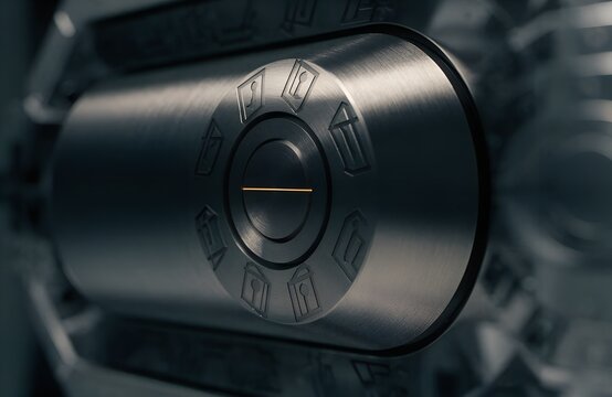 Titanium physical access lock with circular optical sensor for secure server room