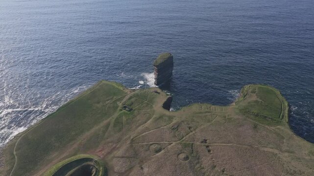 Aerial View of Dun Briste and the Mayo Coast, Ireland