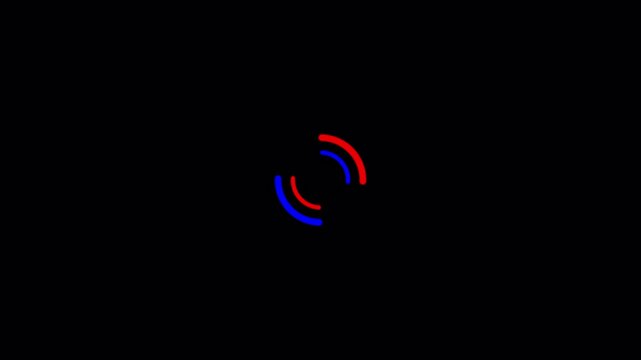 Animated Loading Spinner with Rotating Circular Progress Icon on Dark Background &ndash; Seamless Loading, Processing and Buffering Animation
