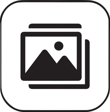 Image gallery icon vector linear style