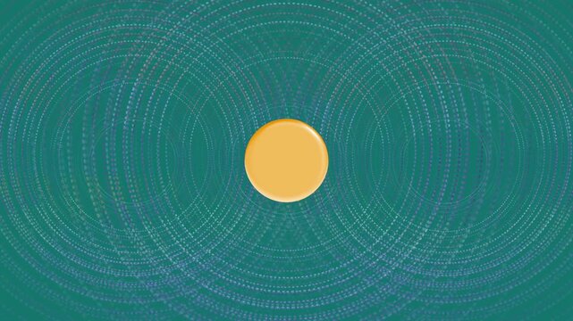 Cyan Circular Lines Pattern Abstract Motion Graphic Background