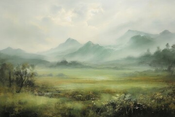 Obraz premium Landscapes painting nature outdoors.