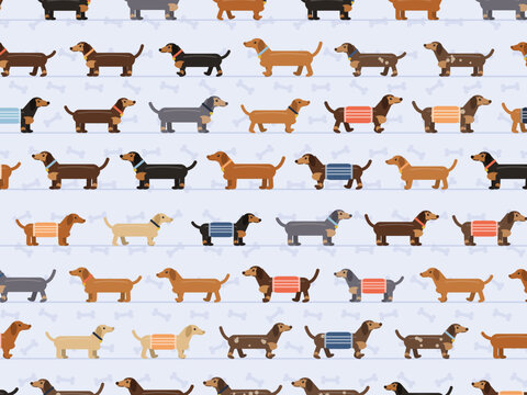 Dog Lover Dachshund Repeat Pattern For Textile