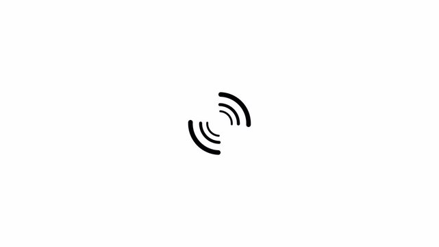 Animated Loading Spinner with Rotating Circular Progress Icon on Dark Background &ndash; Seamless Loading, Processing and Buffering Animation