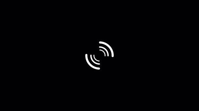 Animated Loading Spinner with Rotating Circular Progress Icon on Dark Background &ndash; Seamless Loading, Processing and Buffering Animation