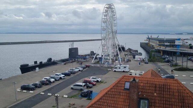 Panning View Over Sassnitz Harbour and Breakwaters