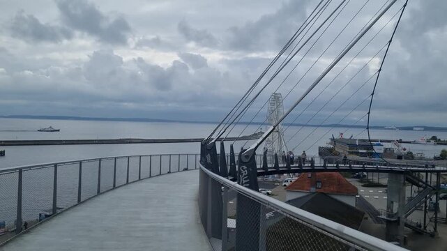 Bridge Railing and Harbour View in Sassnitz