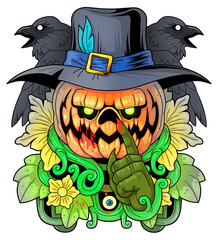 Obraz premium jack o' lantern, illustration design