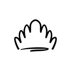 Hand-drawn crown doodle with simple line art. Perfect king or queen icon for royal designs, sketches, and vector illustration with elegant outline style. © lupascoroman