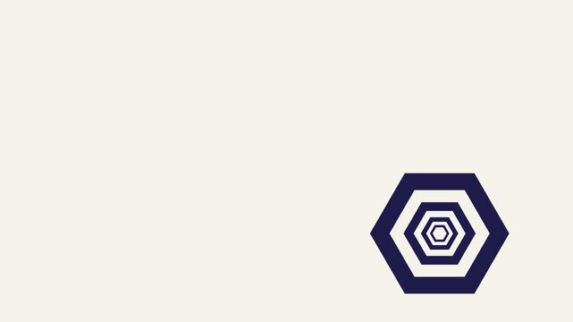 vector illustration of nested shape animation