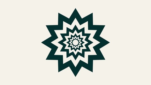 vector illustration of nested shape animation