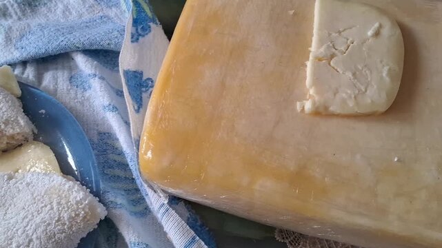 Traditional Brazilian tapioca pancake filled with melted cheese
