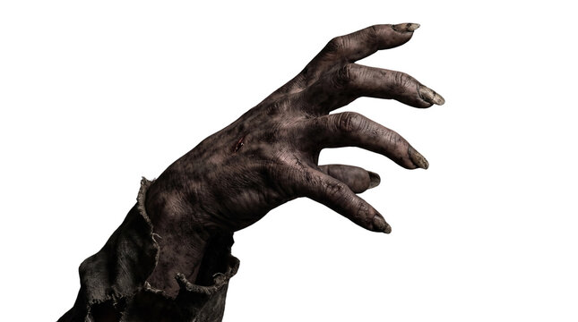 Scary Zombie Hand Reaching Out &ndash; Halloween Horror Isolated