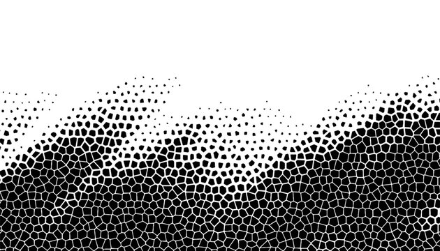 Smooth transition pattern with abstract stone shape and halftone effect. Easily to edit with universal design software. Vector format illustration. Eps10 